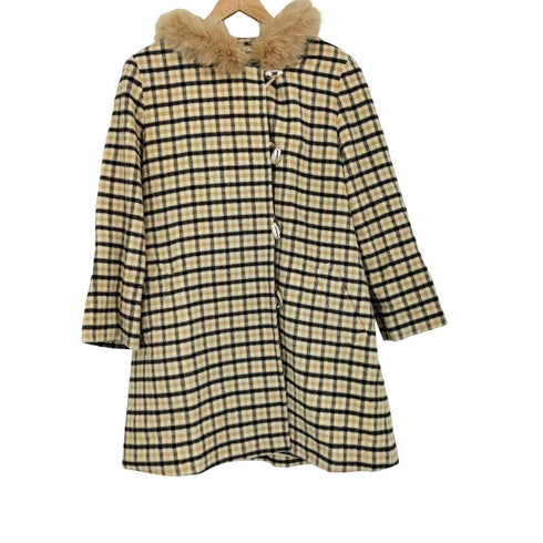 クレージュ courreges アンゴラ混 フォックスファー コート レディース 9AR