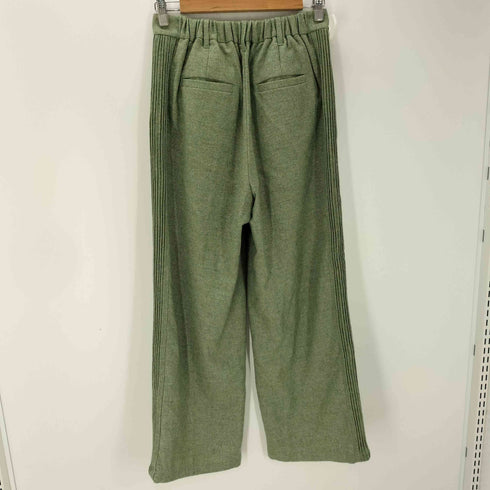 オードリーアンドジョンワッド Audrey and John Wad 23AW ウール ツイード ピンタック ライン パンツ レディース JPN:M