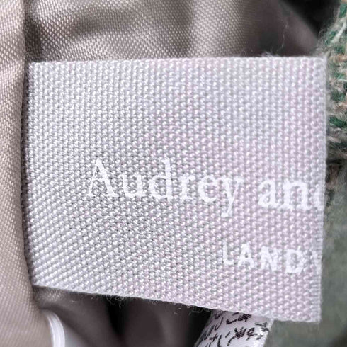 オードリーアンドジョンワッド Audrey and John Wad 23AW ウール ツイード ピンタック ライン パンツ レディース JPN:M
