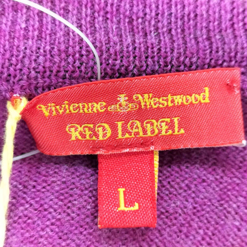 ヴィヴィアンウエストウッドレッドレーベル Vivienne Westwood RED LABEL オーブ刺繍 丸襟 ウール カーディガン レディース import:L