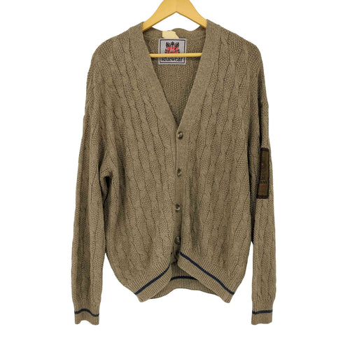 ジャンフランコフェレ GIANFRANCO FERRE OAKS by FERRE イタリア製 WILDE HAVANAパッチ ケーブル編み カーディガン メンズ