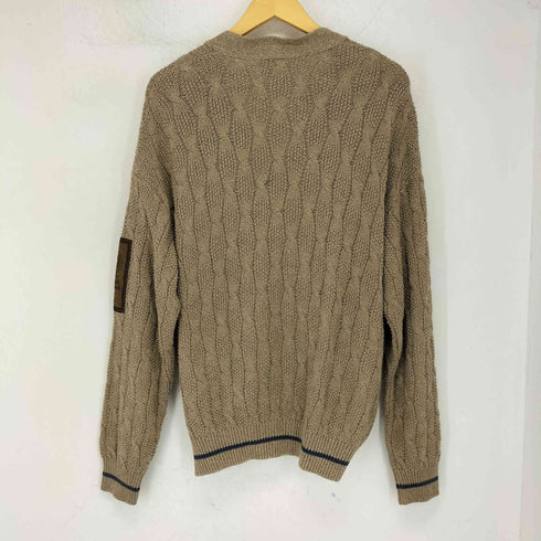 ジャンフランコフェレ GIANFRANCO FERRE OAKS by FERRE イタリア製 WILDE HAVANAパッチ ケーブル編み カーディガン メンズ