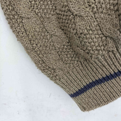 ジャンフランコフェレ GIANFRANCO FERRE OAKS by FERRE イタリア製 WILDE HAVANAパッチ ケーブル編み カーディガン メンズ