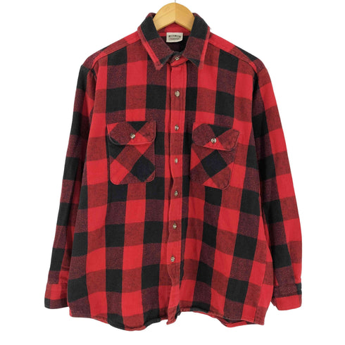 ファイブブラザー FIVE BROTHER 90s USA製 バッファロー チェック ヘビーネルシャツ メンズ L