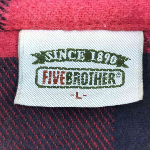 ファイブブラザー FIVE BROTHER 90s USA製 バッファロー チェック ヘビーネルシャツ メンズ L