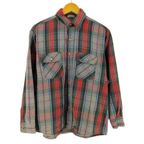 ファイブブラザー FIVE BROTHER 90s USA製 チェック ヘビーネルシャツ メンズ L