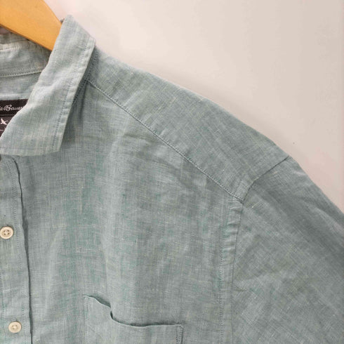 エディーバウアー Eddie Bauer LINEN 麻 リネン カスリ L/S シャツ メンズ import:XL