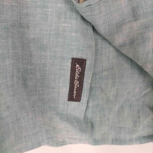 エディーバウアー Eddie Bauer LINEN 麻 リネン カスリ L/S シャツ メンズ import:XL