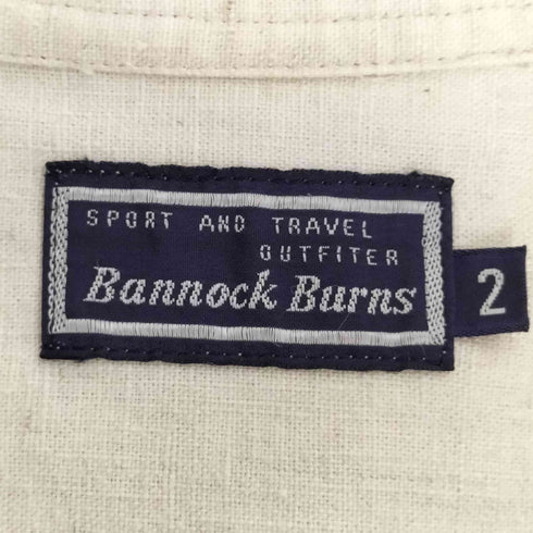 Bannock Burns リネンコットン オープンカラーシャツ メンズ JPN:2