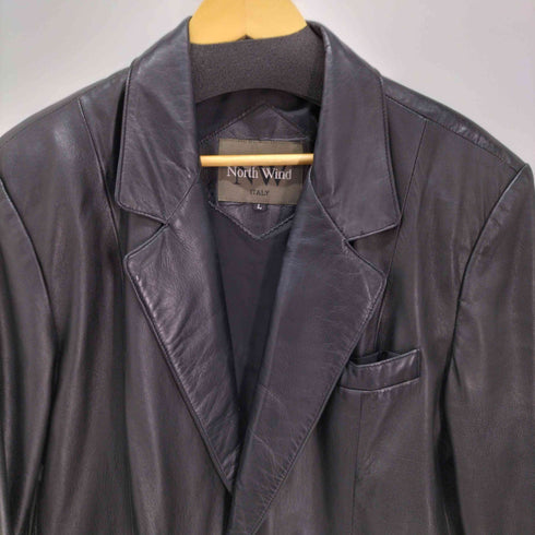 North wind 羊革 ラムレザー LEATHER レザーテーラードジャケット メンズ import:L