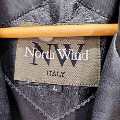 North wind 羊革 ラムレザー LEATHER レザーテーラードジャケット メンズ import:L