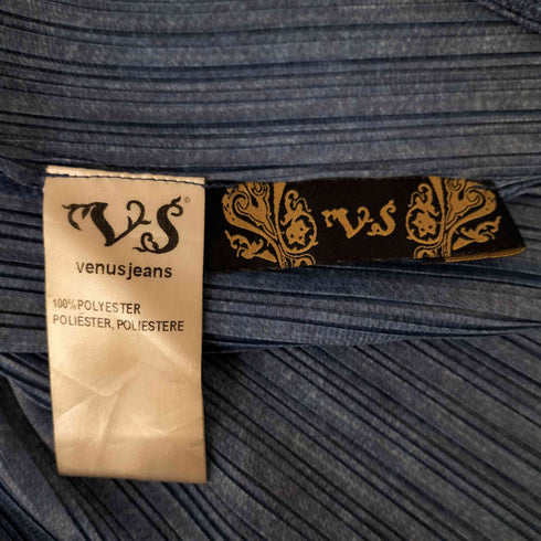 VENUS JEANS ヴィーナス ジーンズ デニム転写 プリーツ カーディガン レディース