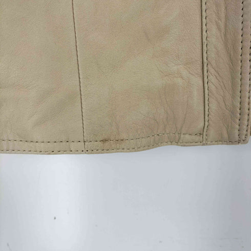 スピックアンドスパン Spick and Span SHEEP SKIN 羊革 ノーカラー レザー ジャケット レディース JPN:38