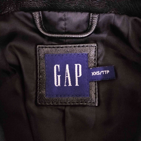 ギャップ Gap 00S OLD LEATHER レザー ジャケット レディース XXS