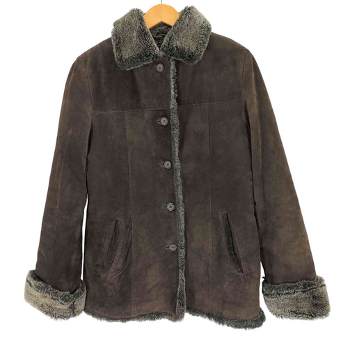 エディーバウアー Eddie Bauer 00S PIG LEATHER ピッグ レザー ファーライナー レザー ジャケット レディース import:S
