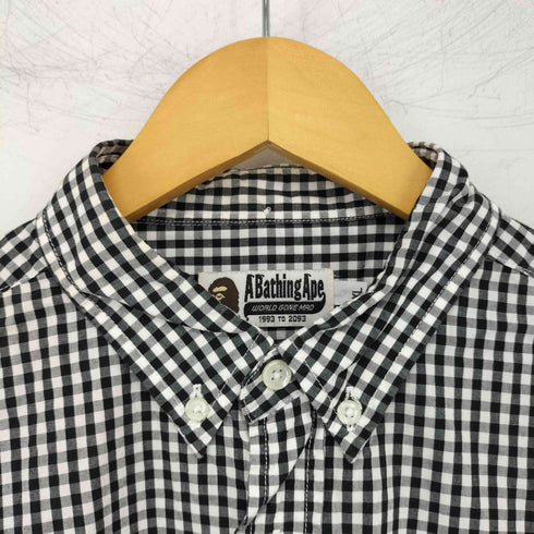 アベイシングエイプ A BATHING APE ギンガムチェック BDシャツ メンズ JPN:XL