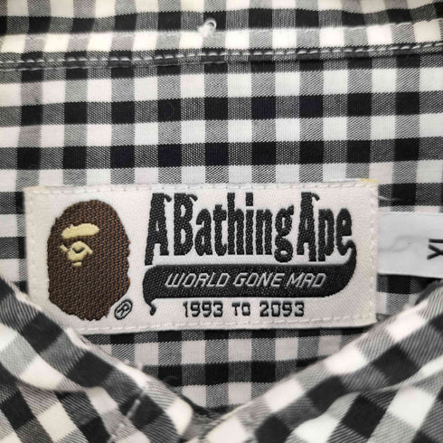 アベイシングエイプ A BATHING APE ギンガムチェック BDシャツ メンズ JPN:XL