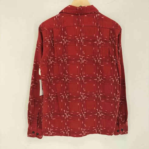ビューティーアンドユースユナイテッドアローズ BEAUTY & YOUTH UNITED ARROWS land of freedom 絣 プリント ネルシャツ オープンカラー メンズ JPN:M