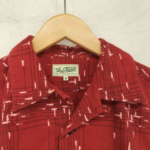 ビューティーアンドユースユナイテッドアローズ BEAUTY & YOUTH UNITED ARROWS land of freedom 絣 プリント ネルシャツ オープンカラー メンズ JPN:M