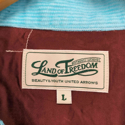 ビューティーアンドユースユナイテッドアローズ BEAUTY & YOUTH UNITED ARROWS land of freedom プリントコーデュロイ オープンカラー シャツ メンズ JPN:L