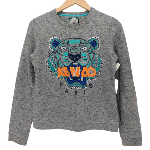 ケンゾーパリス KENZO PARIS タイガー刺繍 クルーネック コットン 長袖 レディース import:S