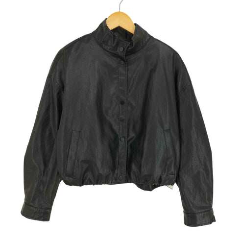 ザラ ZARA フェイクレザーボンバージャケット レディース import:L