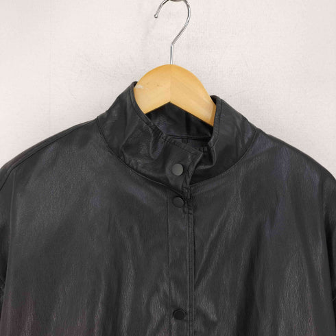 ザラ ZARA フェイクレザーボンバージャケット レディース import:L