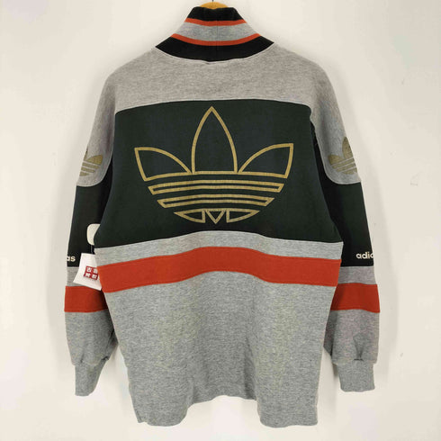 アディダス adidas 80-90S デサント製 ハイネックスウェット プルオーバー メンズ S-M