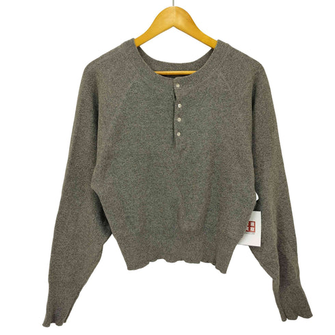フリークスストア FREAKS STORE 25AW ショート スナップボタン ラグラン ヘンリーネック ニット レディース FREE