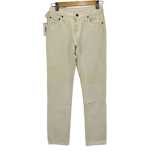 リーバイス Levis 501ボタンフライ ホワイト ダメージ加工 デニム パンツ レディース W25 L32