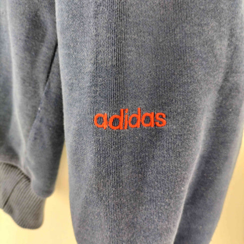 アディダス adidas 80-90S デサント製 トレフォイルロ刺繍パーカー メンズ M-L