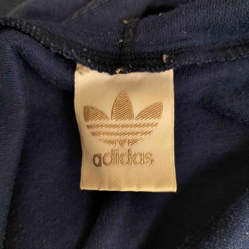 アディダス adidas 80-90S デサント製 トレフォイルロ刺繍パーカー メンズ M-L