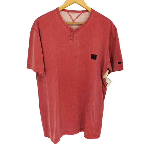 パパス papas ロゴワッペン ヘンリーネック Tシャツ メンズ JPN:L