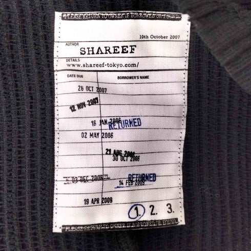 シャリーフ SHAREEF PLEATS CARDIGAN プリーツカーディガン メンズ 1