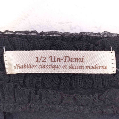 1/2 Un-Demi アンドゥミ ジャガード フロントジップ 半袖 Tシャツ domestic レディース S