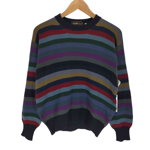 malo tricot カシミヤ 100 ボーダー ニット レディース EUR:42