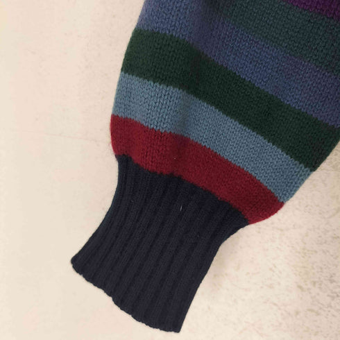 malo tricot カシミヤ 100 ボーダー ニット レディース EUR:42