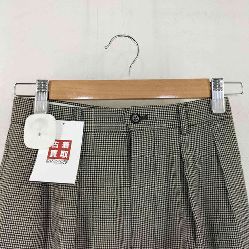 NEW YORKER ニューヨーカー 千鳥柄 2タック スラックス パンツ レディース