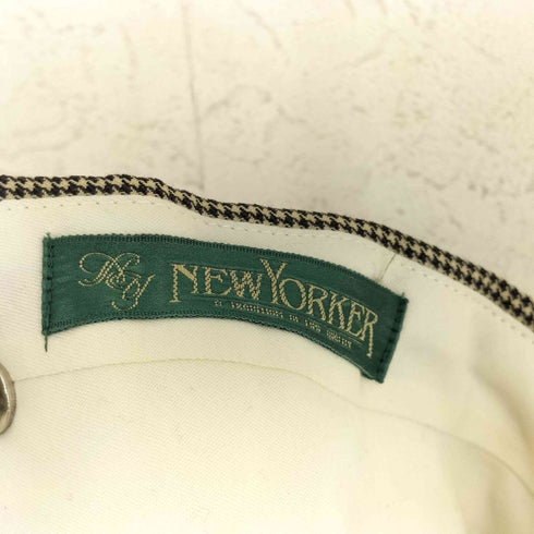 NEW YORKER ニューヨーカー 千鳥柄 2タック スラックス パンツ レディース