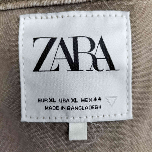 ザラ ZARA QUARTER ZIP DENIM SWEATSHIRT クォータージップデニムスウェットシャツ メンズ us xl