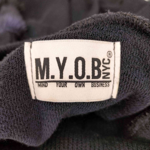 エムワイオービーエヌワイシー M.Y.O.B NYC 袖ファー ハイネックニットセーター メンズ