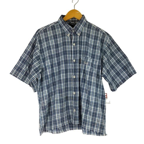 ステューシー Stussy 90S 紺タグ OLD チェック柄 ショートスリーブ BDシャツ メンズ import:L