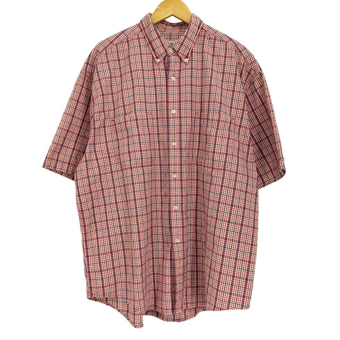 エディーバウアー Eddie Bauer 90s‐00s チェック柄 シアサッカー 半袖シャツ メンズ import:XL