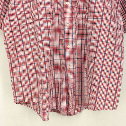 エディーバウアー Eddie Bauer 90s‐00s チェック柄 シアサッカー 半袖シャツ メンズ import:XL