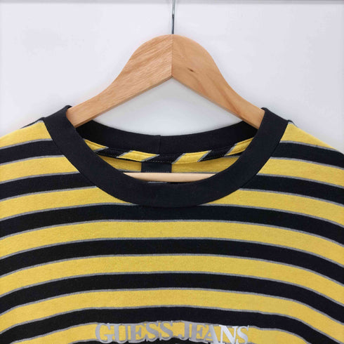 ゲス GUESS × Places+Faces プレイシーズフェイシーズ 19SS USA製 リフレクター ロゴ ボーダー L/S カットソー ロング Tシャツ ロンT メンズ import:XL