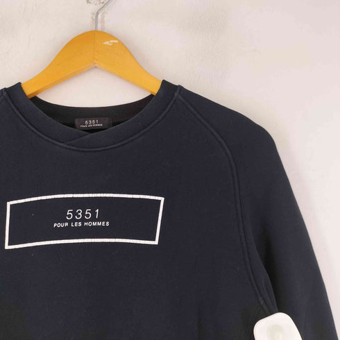 ゴーサンゴーイチプールオム 5351 POUR LES HOMMES ロゴデザインプリントロングスリーブ スウェット メンズ JPN:46
