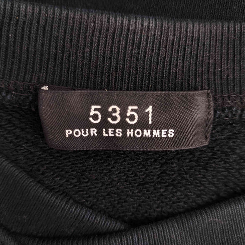 ゴーサンゴーイチプールオム 5351 POUR LES HOMMES ロゴデザインプリントロングスリーブ スウェット メンズ JPN:46