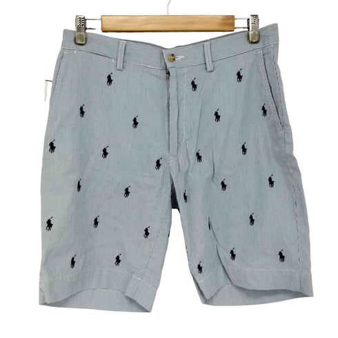 ポロラルフローレン POLO RALPH LAUREN CLASSIC FIT ポニーパターン ヒッコリー ショーツ メンズ 32inch