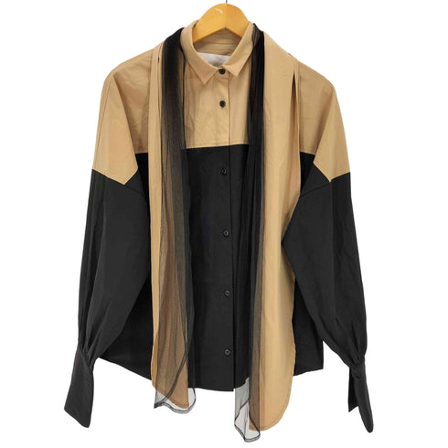 スーパーサンクス SUPERTHANKS カラー切替 レース付シャツ レディース