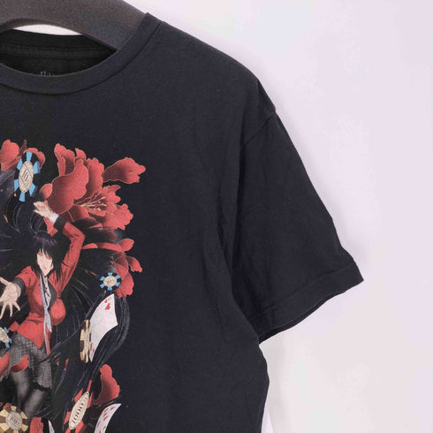 学園 アニメ 少女 トランプ プリント Tシャツ メンズ import:L